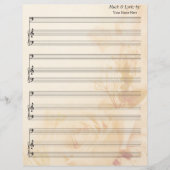Roos Blank Blad Muziek Bass Clef (Voorkant)