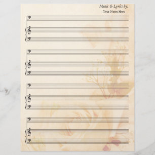  Roos Blank Blad Muziek Bass Clef