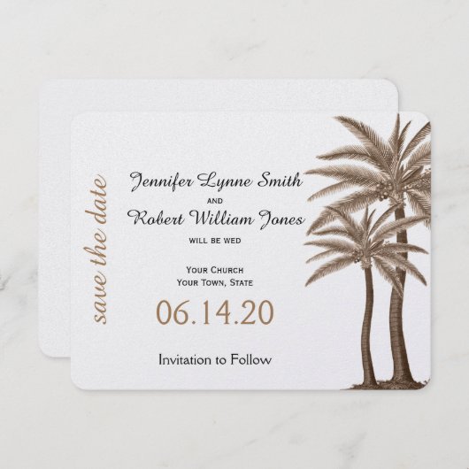 Roos Blauw en gouden kompas Weddenschap Opslaan Da Save The Date (Voorkant / Achterkant)