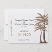 Roos Blauw en gouden kompas Weddenschap Opslaan Da Save The Date (Voorkant)