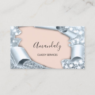 Roos Blauwe 3D Makeup Event Planner Visitekaartje