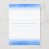 Roos blauwe begrafenis deelt je herinneringskaart informatiekaartje (Achterkant)