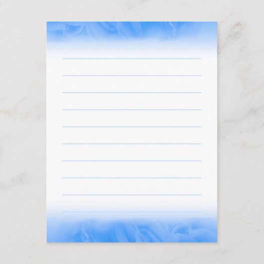 Roos blauwe begrafenis deelt je herinneringskaart informatiekaartje (Achterkant)