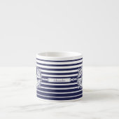 Roos blauwe strepen espresso kop (Voorkant)