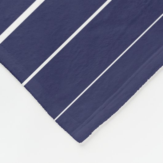 Roos blauwe strepen fleece deken (Hoek)