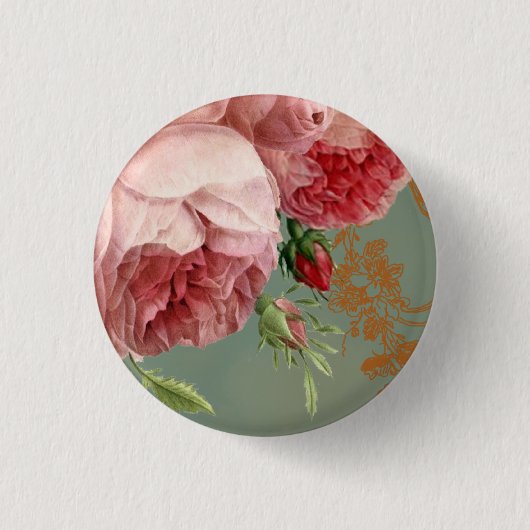 Roos Blenheim Ronde Button 3,2 Cm (Voorkant)