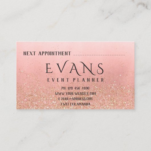 Roos Blindresser PINK Afsprakenkaartje (Achterkant)