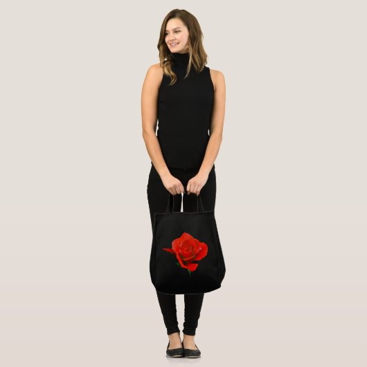 Roos Bloedvat Canvas tas Rood roze doorsnede Canva (Voorkant (model))