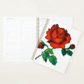 Roos Bloei Halftint Fijne Kunst Planner (Display)
