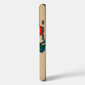 Roos Bloei Halftint op Bruin Papier Fijne Kunst Case-Mate iPhone Case (Achterkant / Links)