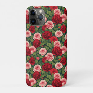 Roos Bloei Luxe ✨Rode Roze Bloemrijke Elegantie Ro Case-Mate iPhone Case