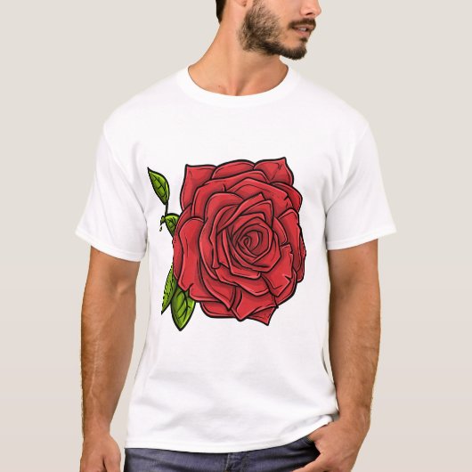 Roos Bloei T-shirt (Voorkant)