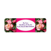 Roos Bloem Art Rood Wit Retouradres Labels (Voorkant)