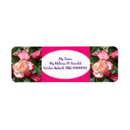 Roos Bloem Art Rood Wit Retouradres Labels