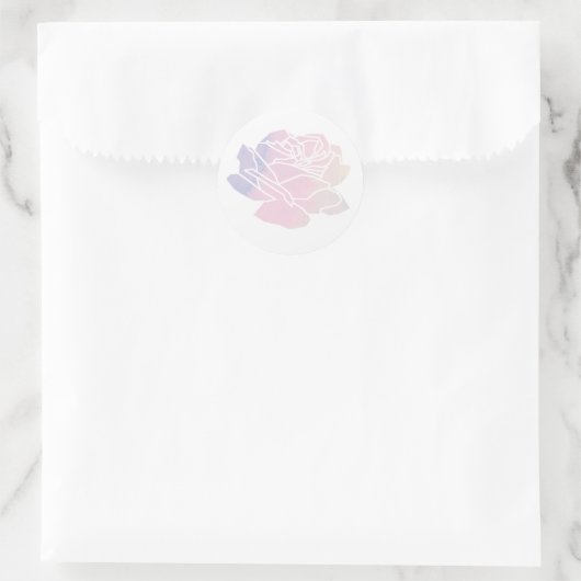 roos bloem bloemenbruiloft ronde sticker (Tas)