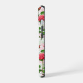 Roos Bloem Bloemig Blad Patroon iPhone 15 Case (Linkerkant)