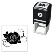 roos-bloem-deco  zelfinktende stempel (In situ)