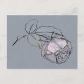 Roos Bloem Doodle Briefkaart (Voorkant)