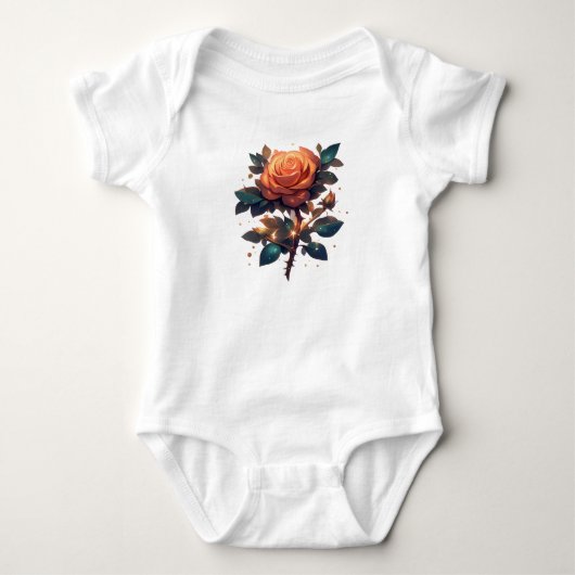 Roos Bloem – Elegant Bloemontwerp voor Kinderen Romper (Voorkant)