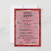 Roos bloem islamitische moslim bruiloft  RSVP kaartje (Voorkant)