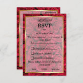 Roos bloem islamitische moslim bruiloft  RSVP kaartje (Voorkant / Achterkant)
