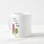 Roos bloem koffie mok (Voorkant links)