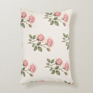 Roos bloem Kunst, Juni Geboortebloem Print Accent Kussen