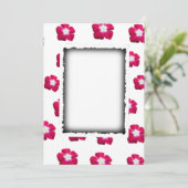 Roos bloem ontwerp  save the date (Staand voorkant)