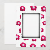 Roos bloem ontwerp  save the date (Voorkant / Achterkant)