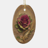 Roos bloem ovale ornamenten (Rechts)