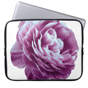 roos bloem paars. Vloer geïsoleerd op de plaats w Laptop Sleeve