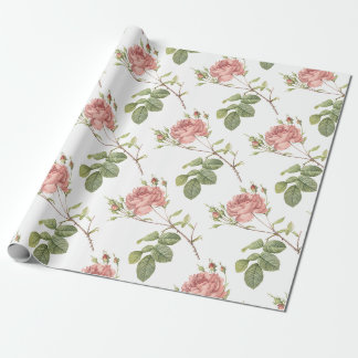 Roos Bloem Patroon Cadeaupapier
