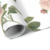 Roos Bloem Patroon Cadeaupapier (Rol Hoek)