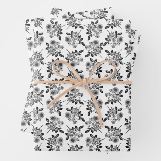  Roos bloem - patroon KLANT KLEUR Inpakpapier Vel (In situ)