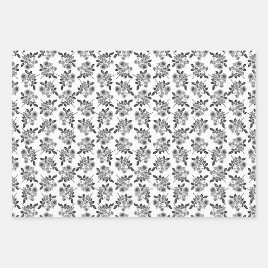 Roos bloem - patroon KLANT KLEUR Inpakpapier Vel (Voorkant)