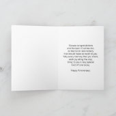 Roos Bloem Persoonlijke 25e Trouwdag Kaart (Binnen)