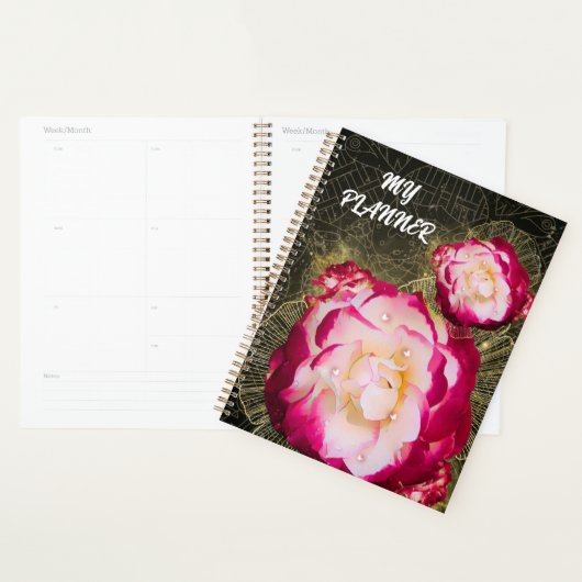 Roos, bloem, roze 1 planner (Display)