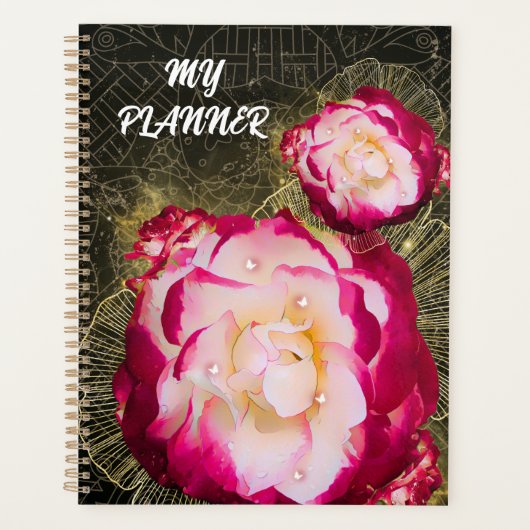 Roos, bloem, roze 1 planner (Voorkant)