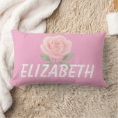 Roos Bloem Roze Naam  Kussen (Deken)