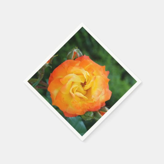 Roos Bloem Standaard Cocktail Servet (Hoek)