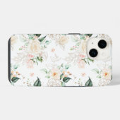 Roos Bloem Tuin Patroon iPhone Hoesje (Achterkant horizontaal)
