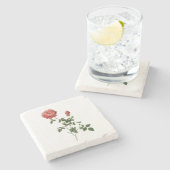  Roos  Bloem Vriend Moeder Gift Stenen Onderzetter (Zijkant)