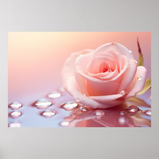 Roos bloemblaadje Natuur Serene Tranquil Poster (Voorkant)