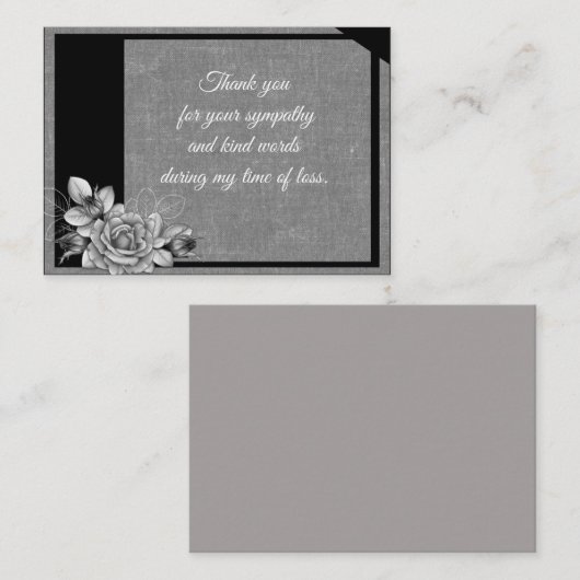 Roos bloemblaadjes bedankje notitiekaartje (Voorkant / Achterkant)