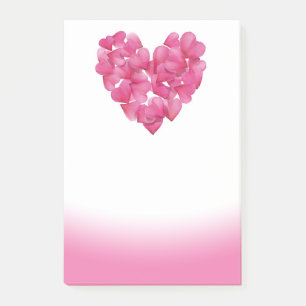 Roos bloemblaadjes harten roze vervagen Post-it no Post-it® Notes