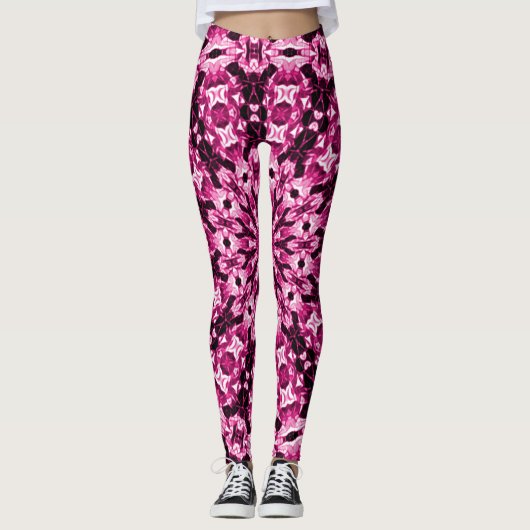 Roos bloemblaadjes Zen Love Leggings (Voorkant)