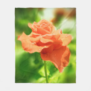 Roos bloemen #3 Fleece Deken