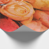 Roos bloemen Aangepaste tekst Happy Moederdag Flor Cadeaupapier (Hoek)