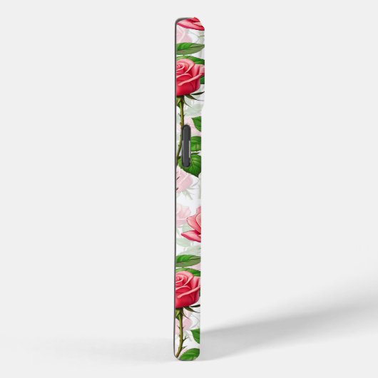 Roos Bloemen Bloemen Bladpatroon Case-Mate iPhone Case (Achterkant / Rechts)