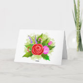 Roos Bloemen Boeket Ontwerp-25310 Kaart (Achterkant)